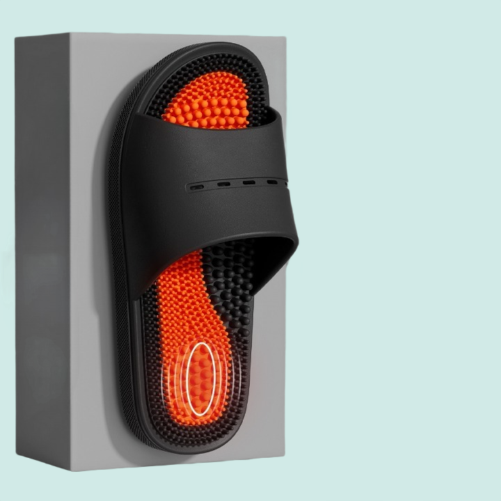 OrthoRelief™ Sensory Wellness Slides – Ergonomic Texture Footbed & High-Stability Home Slippers