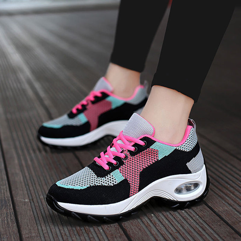 OrthoRelief™ Cloud-Step Air Cushion Sneakers – Breathable Mesh Slip-On with Ergonomic Support