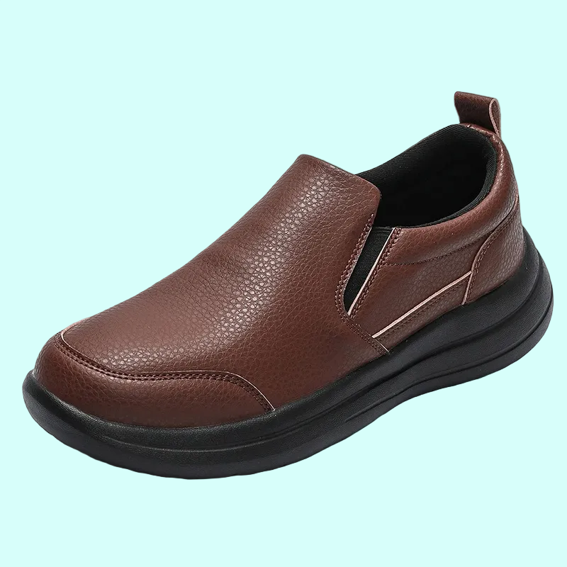 OrthoRelief™ Executive Performance Loafers – Supportive Leather Walking Shoes for Men