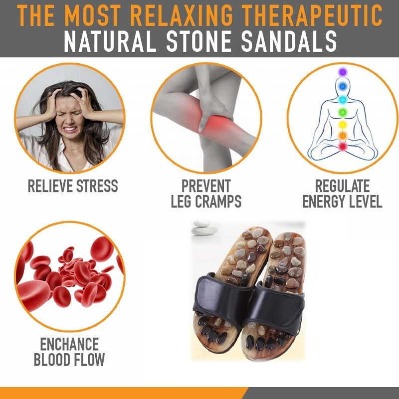 OrthoRelief™ Stone-Zen Home Wellness Sandals – Contoured Footbed & Natural Textured Surface Slippers