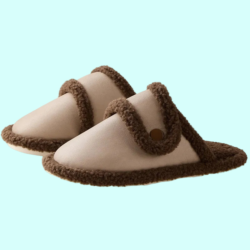 Orthorelief™ Silent-Step Fleece Slippers – Warm Non-Slip Indoor House Shoes