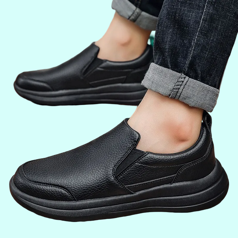 OrthoRelief™ Executive Performance Loafers – Supportive Leather Walking Shoes for Men