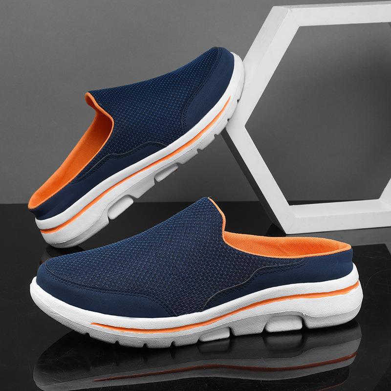 Orthorelief™ Easy-Slide Mesh Mules – Backless Orthopedic Walking Shoes with Flat EVA Sole for Wide Feet