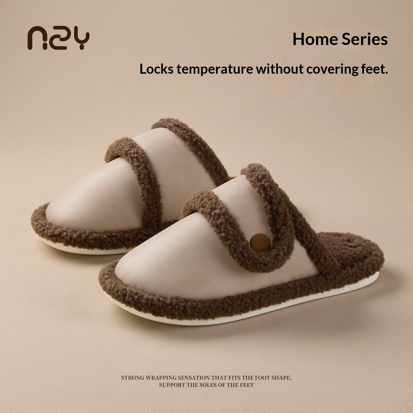 Orthorelief™ Silent-Step Fleece Slippers – Warm Non-Slip Indoor House Shoes