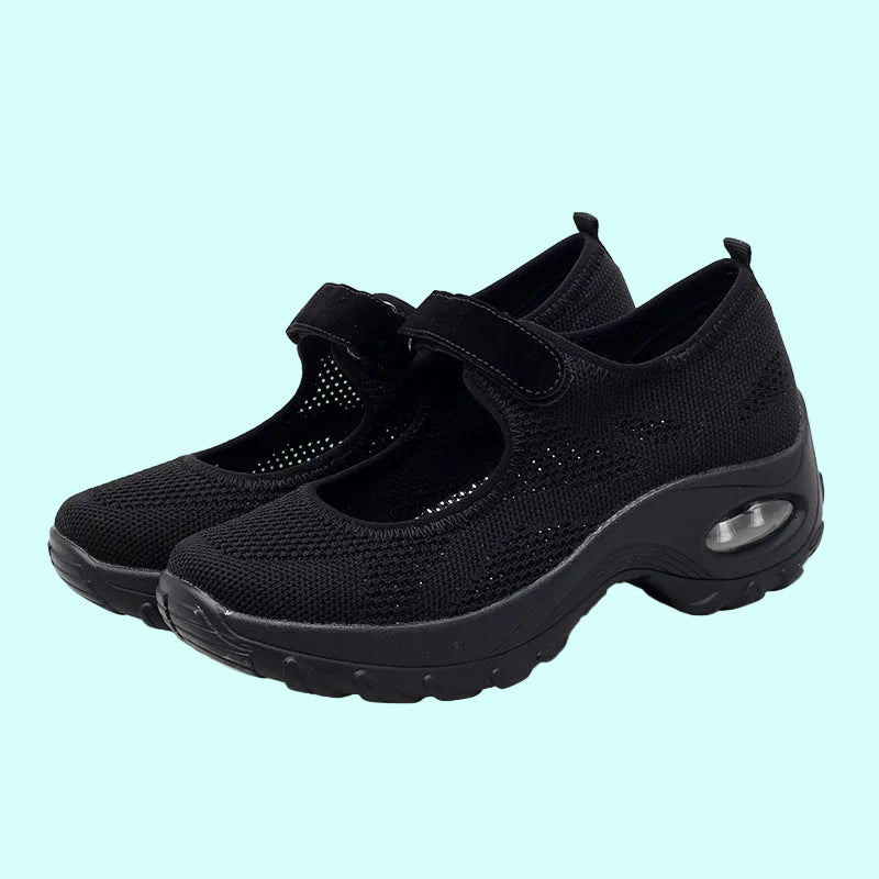 OrthoRelief™ Aero-Step Mary Jane Trainers – Air-Cushion Walking Shoes for Women