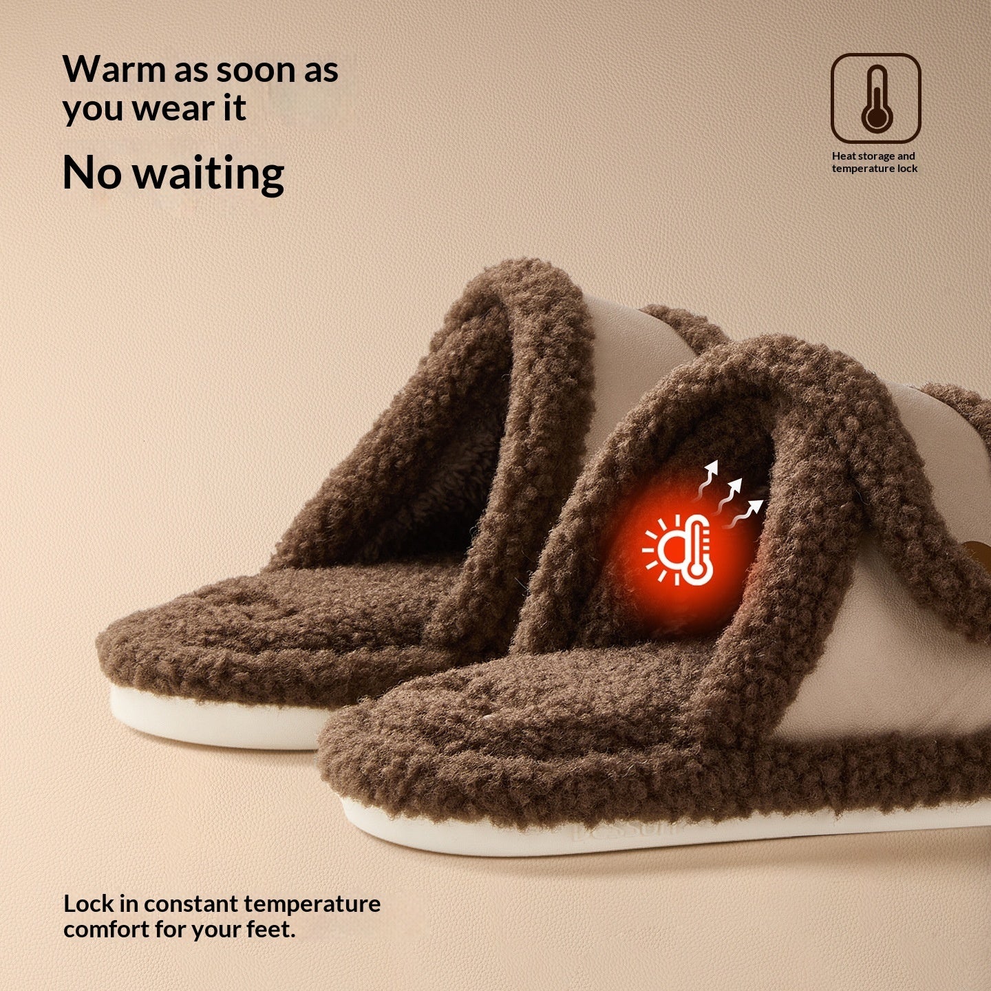 Orthorelief™ Silent-Step Fleece Slippers – Warm Non-Slip Indoor House Shoes