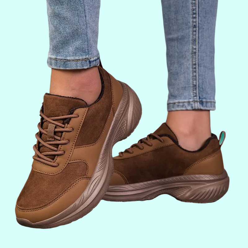 OrthoRelief™ Women Arctic-Align Thermal Trainers – Structural Stability & High-Response Wide-Chamber Cold-Proof Walking Shoes