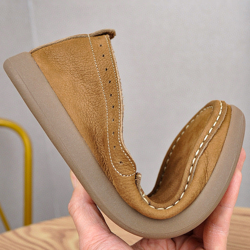 OrthoRelief™ Heritage Men's Hand-Stitched Leather Loafers – Premium First-Layer Cowhide & High-Traction Ergonomic Walking Shoes