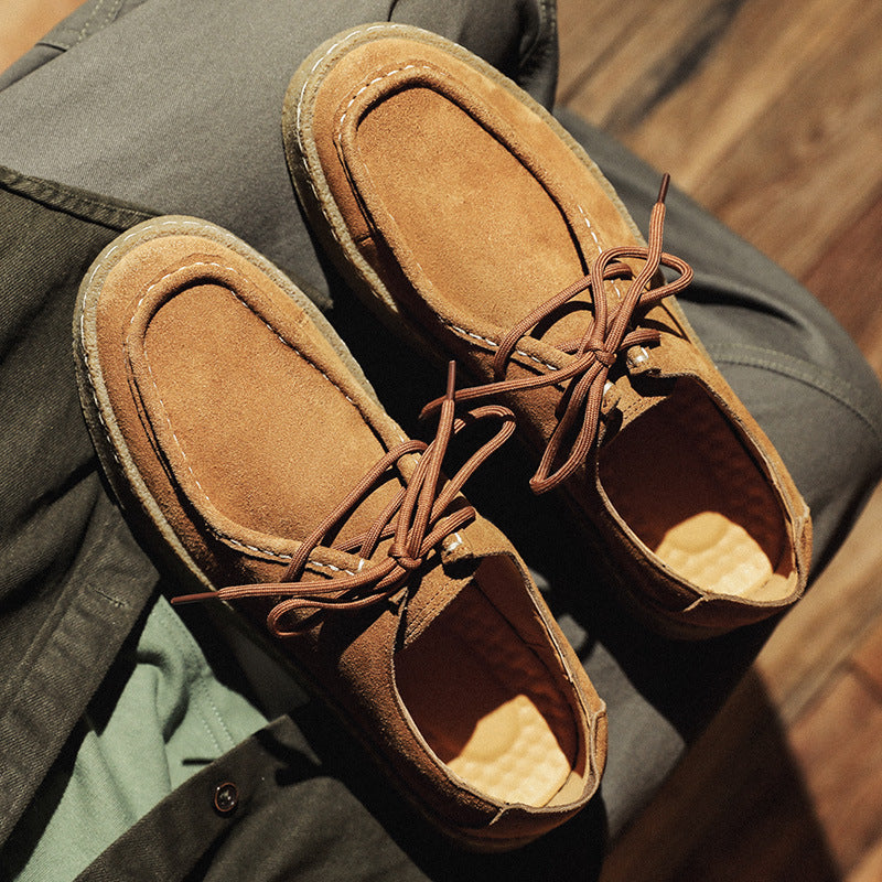 OrthoRelief™ Heritage Suede Runner – Premium Genuine Leather British-Style Casual Sneaker