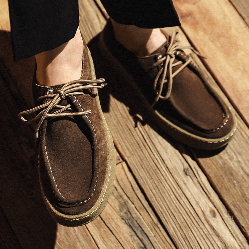 OrthoRelief™ Heritage Suede Runner – Premium Genuine Leather British-Style Casual Sneaker