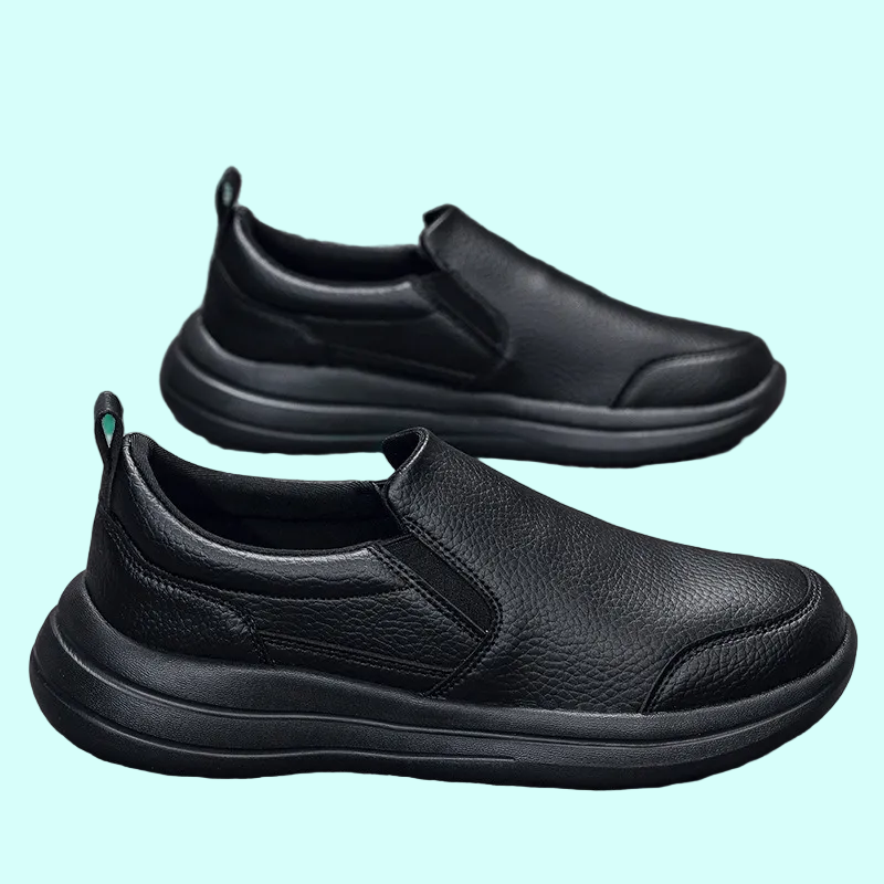 OrthoRelief™ Executive Performance Loafers – Supportive Leather Walking Shoes for Men