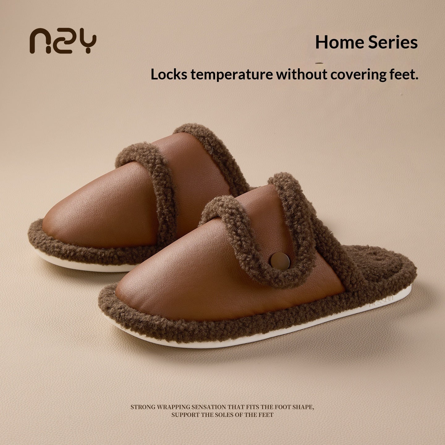 Orthorelief™ Silent-Step Fleece Slippers – Warm Non-Slip Indoor House Shoes