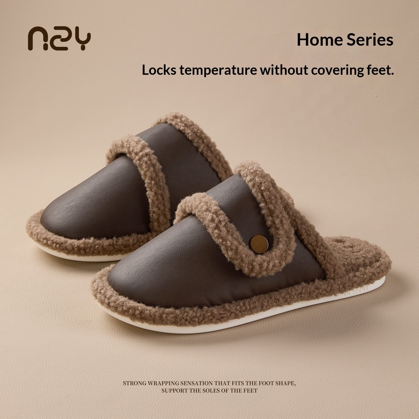 Orthorelief™ Silent-Step Fleece Slippers – Warm Non-Slip Indoor House Shoes