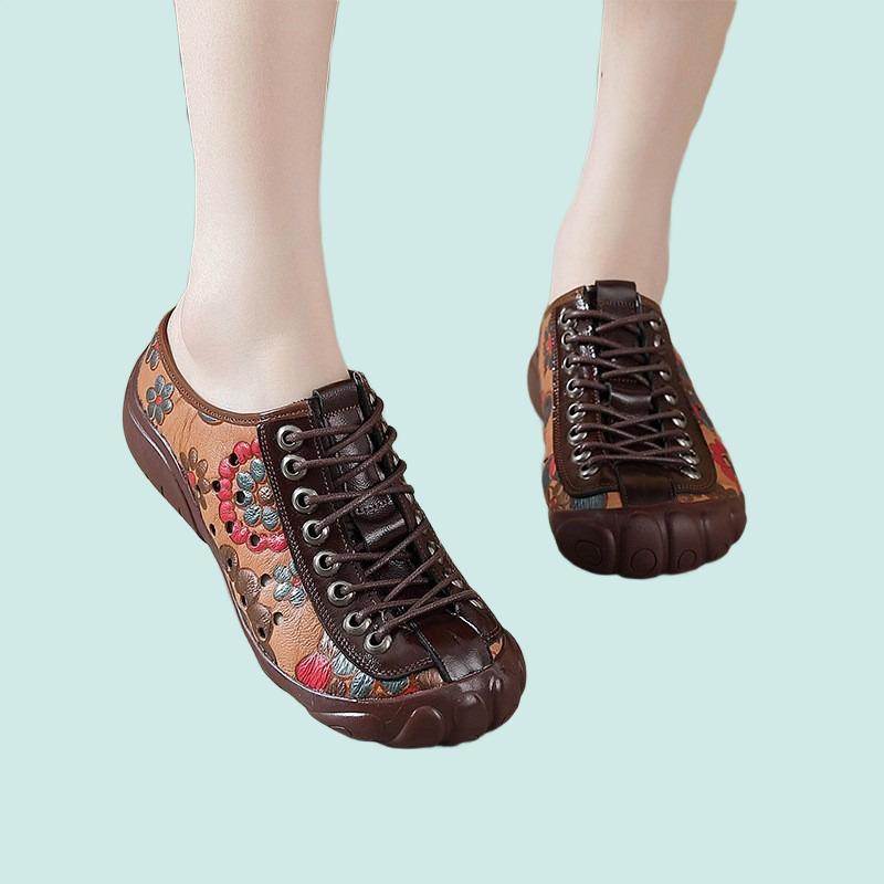 OrthoRelief™ Artisan-Print Wellness Sneakers – Supportive Lightweight Walking Shoes