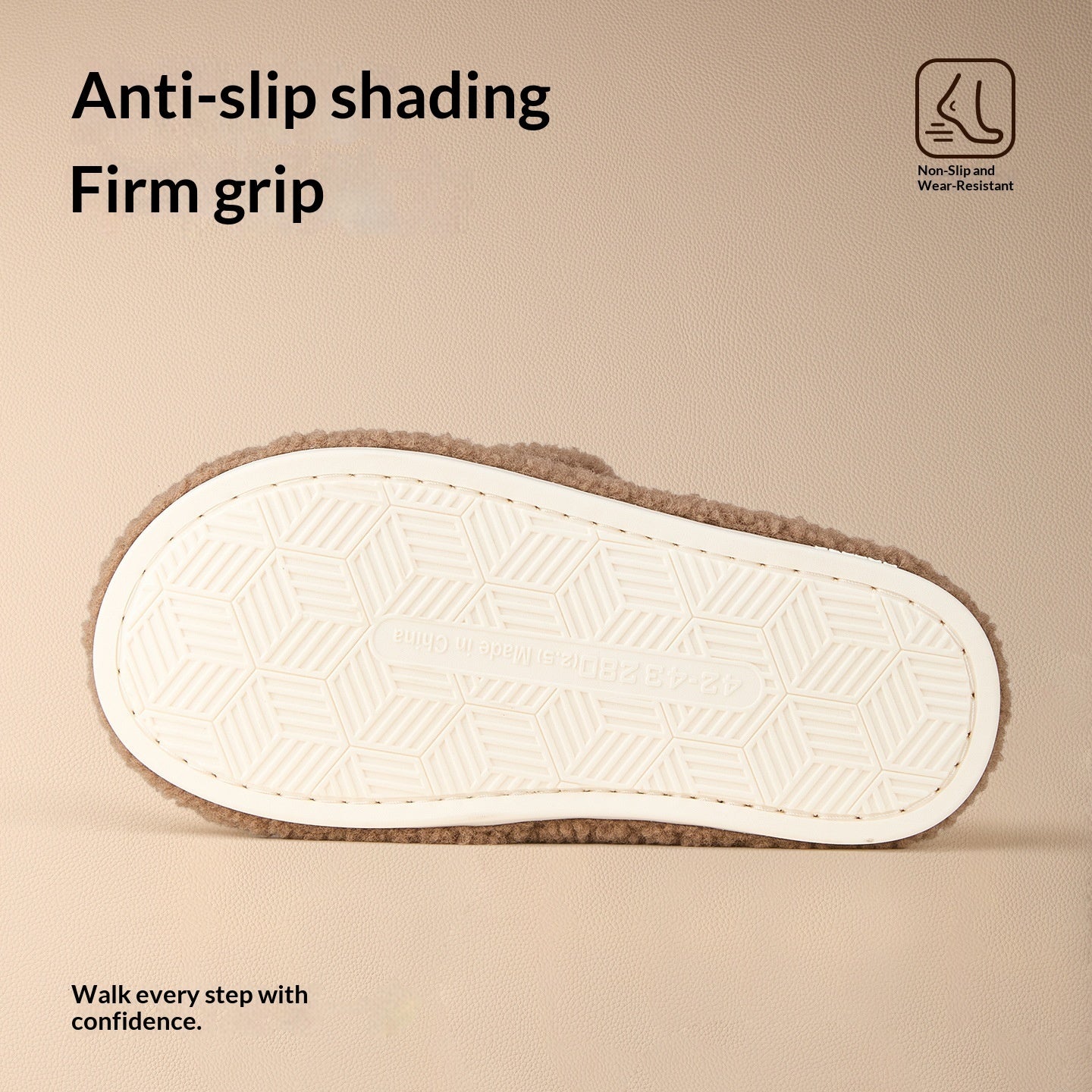 Orthorelief™ Silent-Step Fleece Slippers – Warm Non-Slip Indoor House Shoes