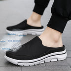 Orthorelief™ Easy-Slide Mesh Mules – Backless Orthopedic Walking Shoes with Flat EVA Sole for Wide Feet