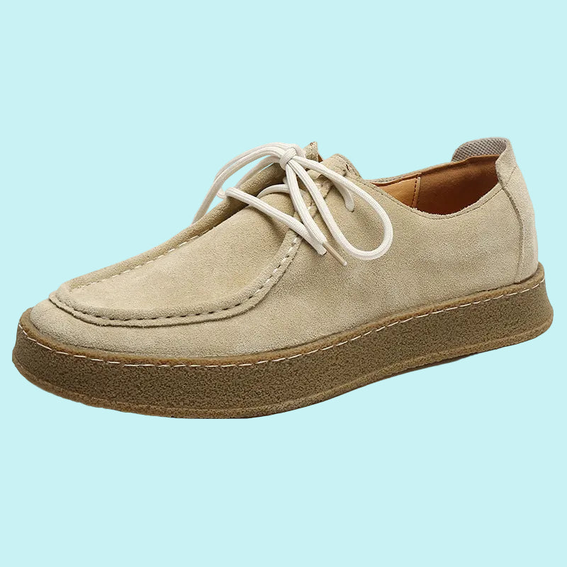 OrthoRelief™ Heritage Suede Runner – Premium Genuine Leather British-Style Casual Sneaker