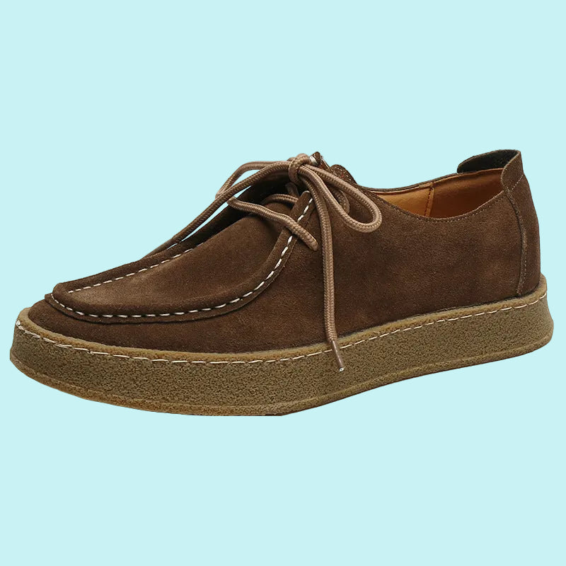 OrthoRelief™ Heritage Suede Runner – Premium Genuine Leather British-Style Casual Sneaker