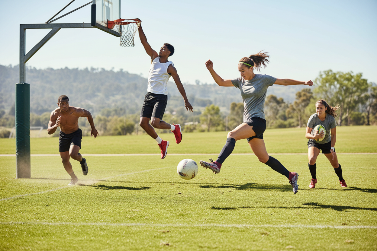 players outside play images for shoes wearing bg light green
